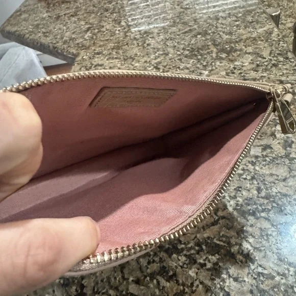 Aspinal of London Beige Crocodile Embossed Pouch - Picture 8 of 10